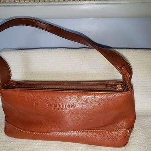 Kenneth Cole Reaction Tan Leather Shoulder Bag